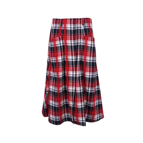 Hanna Long Flare Skirt Plaid Flannel Radela 011124