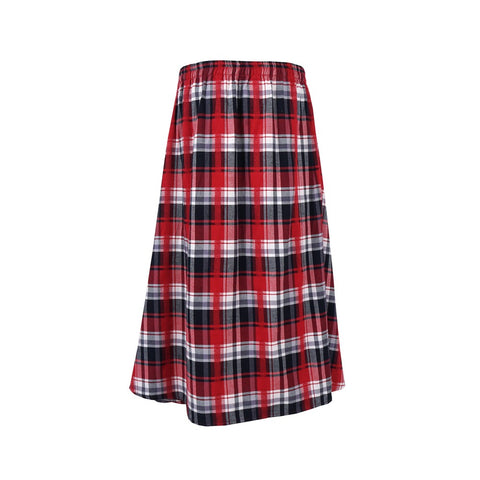 Hanna Long Flare Skirt Plaid Flannel Radela 011124