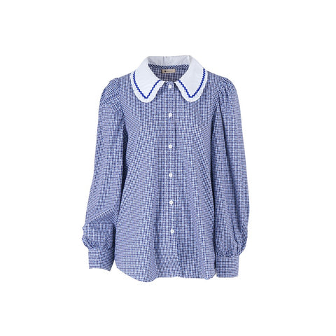 Hanna Long Balloon Shirt Puff Sleeve Collar Frill Abby C041124