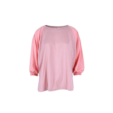 Hanna Raglan T-Shirt Long Sleeve Two Tone Side Slit Briela 121124